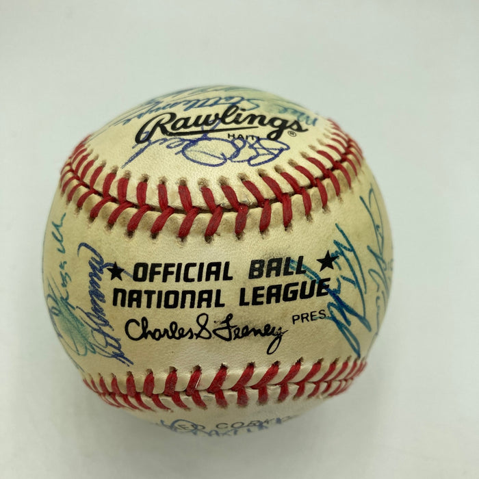 1986 New York Mets World Series Champs Team Signed Vintage NL Baseball JSA COA
