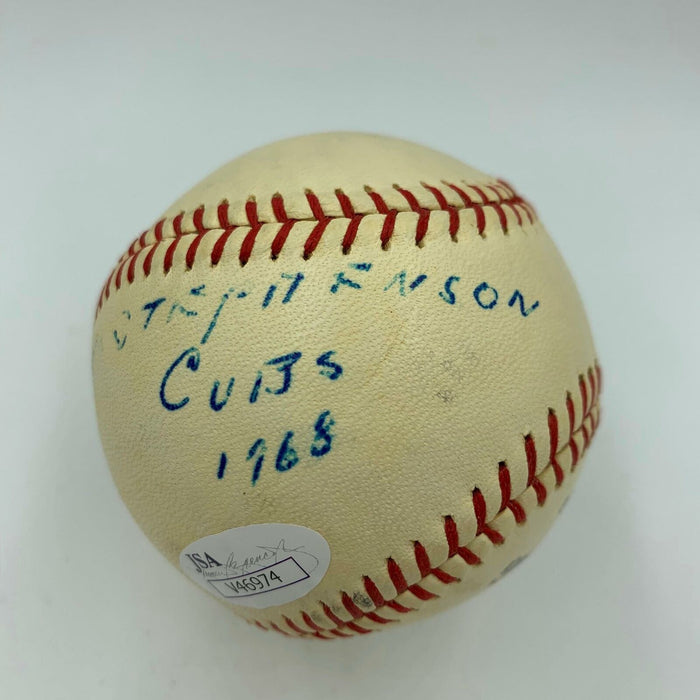 John Stephenson 1968 Chicago Cubs Signed Baseball With JSA COA