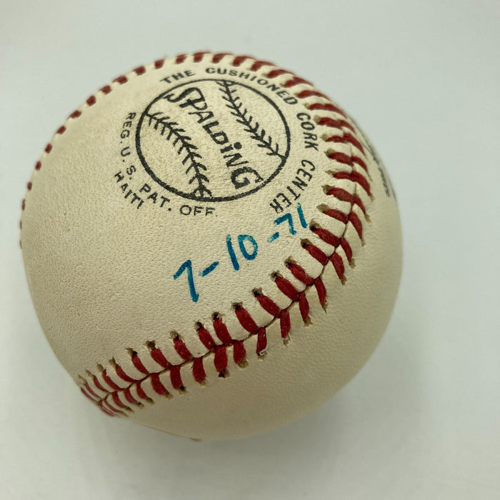 Steve Owens Signed Vintage National League Baseball Heisman Trophy Winner JSA