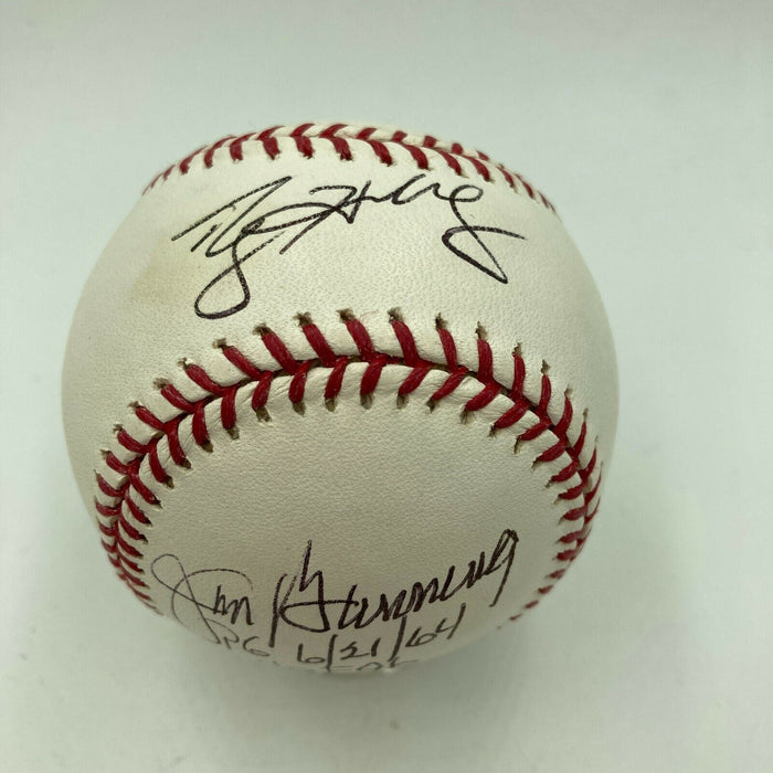 Roy Halladay & Jim Bunning Perfect Game Signed Major League Baseball JSA COA