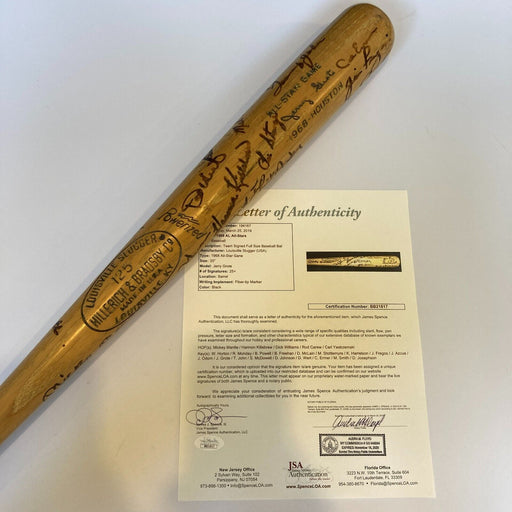 1968 All Star Game Team Signed Game Issued Bat 25+ Sigs Mickey Mantle JSA COA