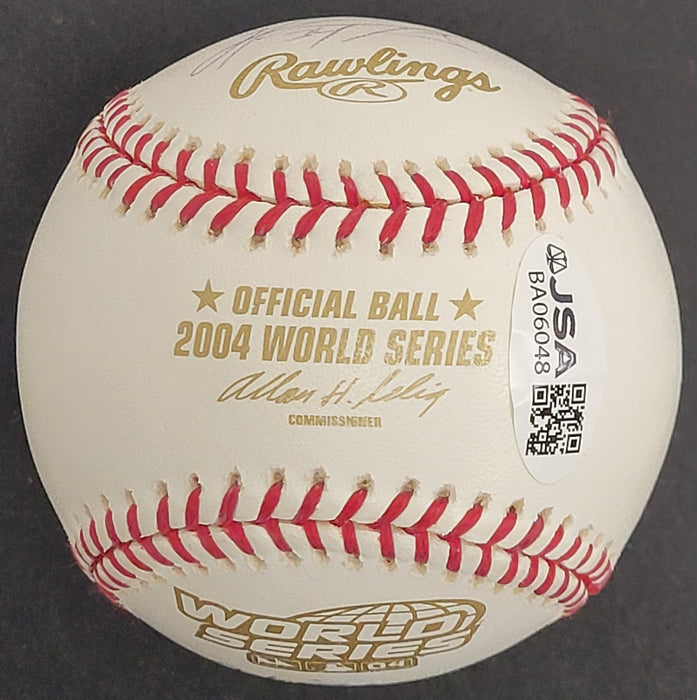 2004 Boston Red Sox World Series Champs Team Signed Baseball David Ortiz JSA