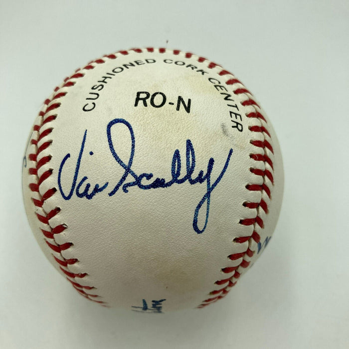 Vin Scully Sandy Koufax Don Drysdale Walt Alston Duke Snider Signed Baseball JSA