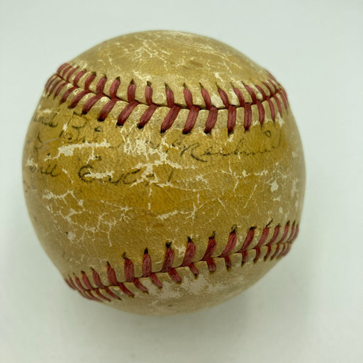 Bill McKechnie Single Signed 1946 National League Frick Baseball JSA COA HOF