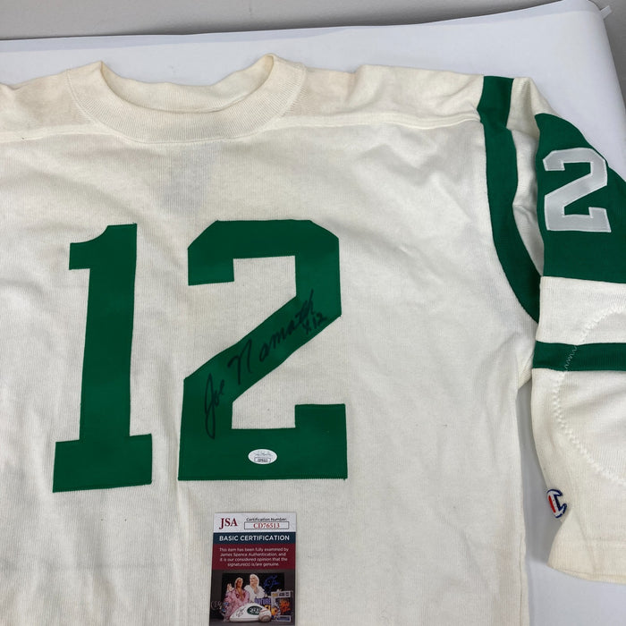 Joe Namath Twice Signed Champions 1968 New York Jets Authentic Jersey JSA COA