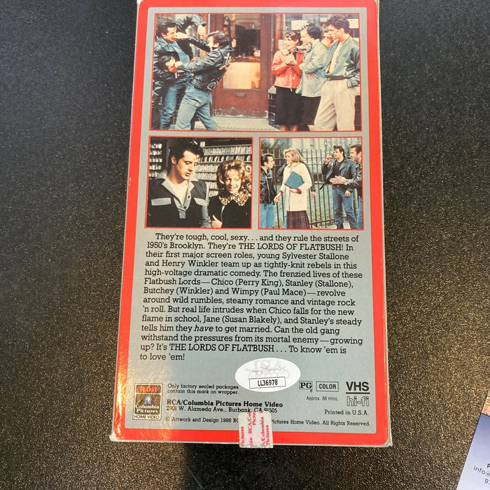 Henry Winkler & Armand Assante Signed The Lords Of Flatbush VHS Movie JSA COA