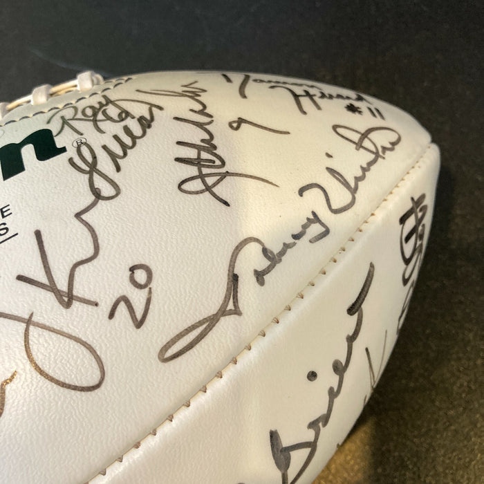 Johnny Unitas Dan Marino Quarterback Legends Signed Wilson NFL Football JSA COA