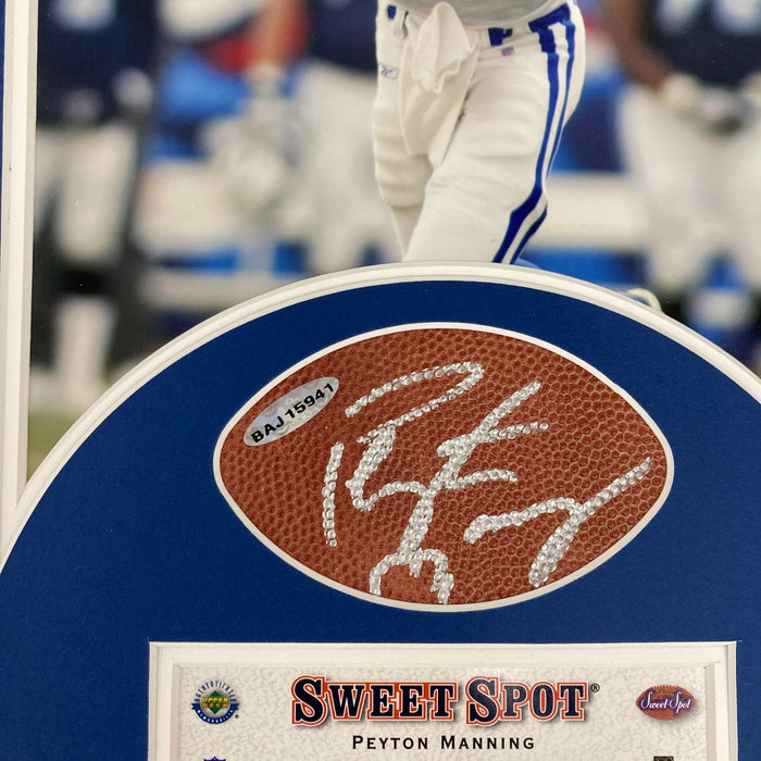 Peyton Manning Signed Auto Football Upper Deck Sweet Spot UDA Certified