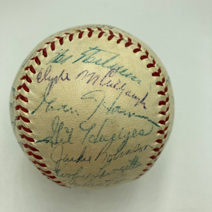 1953 All Star Game Team Signed Baseball With Jackie Robinson 25 Sigs Beckett COA