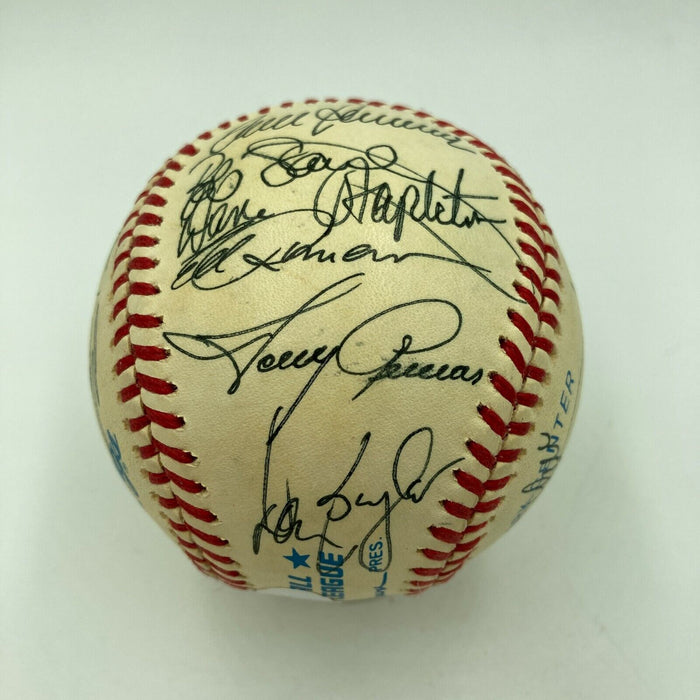 Beautiful 1986 Boston Red Sox AL Champs Team Signed Baseball JSA COA