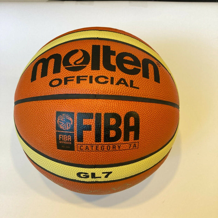 Kobe Bryant "2008 USA Gold" Signed Official Olympics FIBA Basketball UDA & JSA