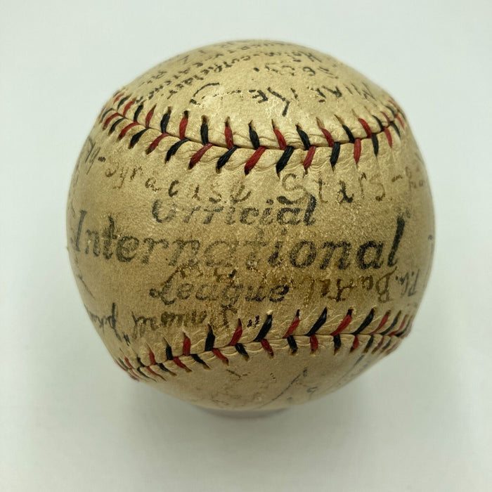 1923 Syracuse Stars Team Signed Official National League Baseball RARE