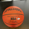 Rare Chick Hearn Single Signed Spalding Basketball Los Angeles Lakers Beckett