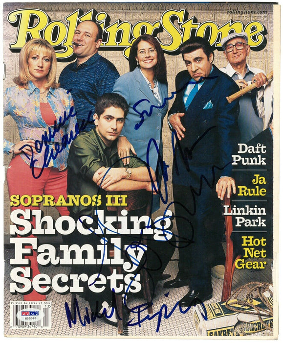 The Sopranos Cast Signed Rolling Stone Magazine 12 Signature PSA DNA COA