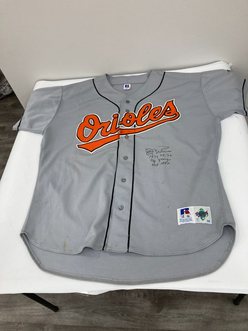 Jim Palmer "1973, 75, 76 Cy Young HOF 1990" Signed Orioles Jersey Beckett Holo