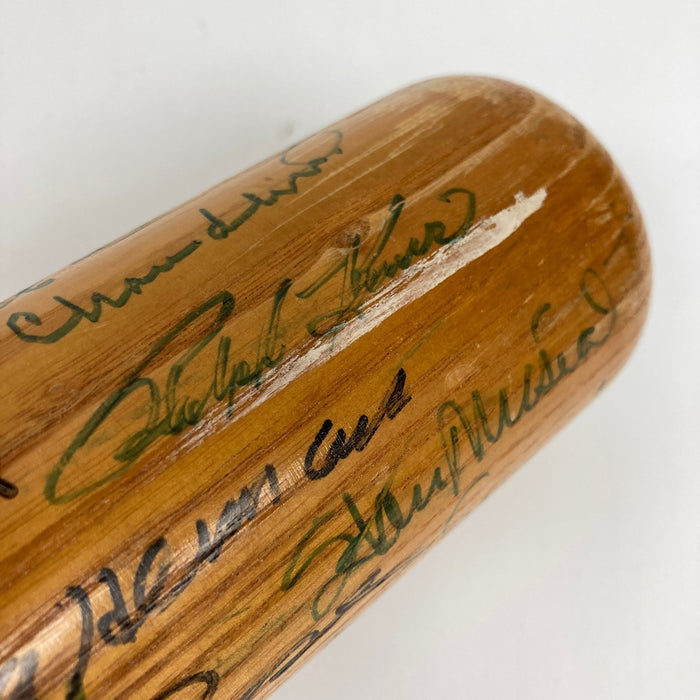 Mickey Mantle Ted Williams Willie Mays 58 Sigs Hall Of Fame Multi Signed Bat BAS