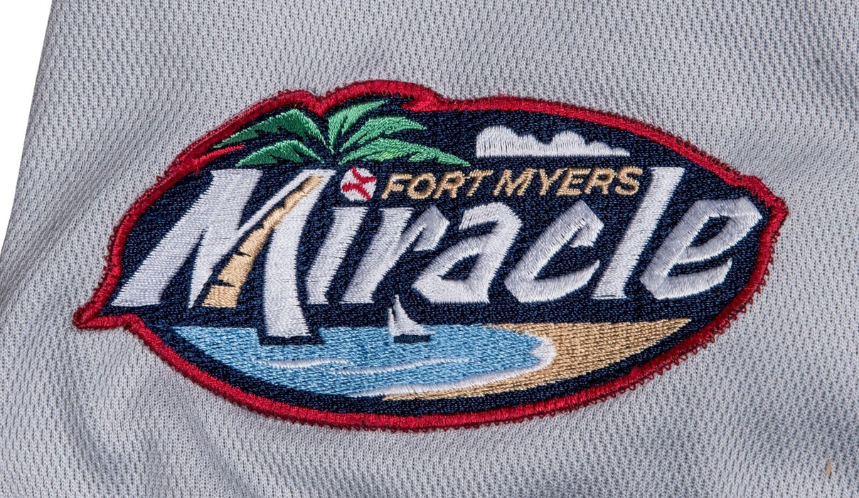 2013 Miguel Sano Pre Rookie Game Used Fort Myers Miracles Twins Jersey Team COA