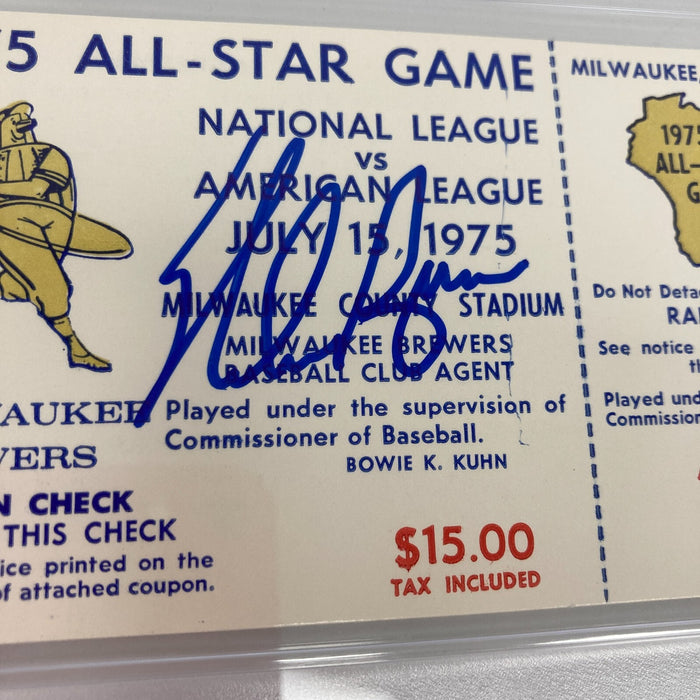 Nolan Ryan Signed 1975 All Star Game Full Ticket PSA DNA GEM MINT 10