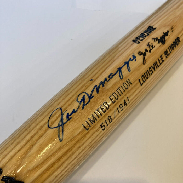 Beautiful Joe Dimaggio Signed Game Model Baseball Bat JSA COA