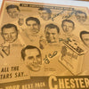 Joe Dimaggio Yogi Berra Stan Musial Rizzuto Signed Chesterfield Cigarette Ad