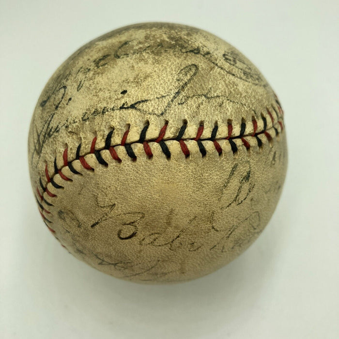 Babe Ruth Lou Gehrig Jimmie Foxx George Sisler Eddie Collins Signed Baseball PSA