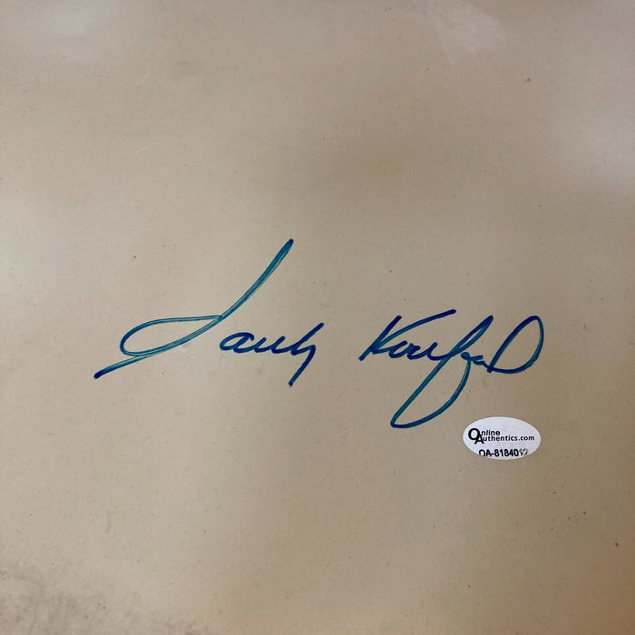 Sandy Koufax Signed Full Size Home Plate Base With JSA COA