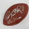 2001 New England Patriots Team Signed Football Tom Brady First Super Bowl BAS