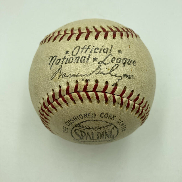Ron Santo Playing Days Signed 1960's National League Giles Baseball JSA COA