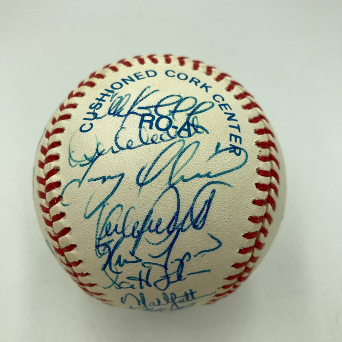 1991 Minnesota Twins World Series Champs Team Signed Baseball JSA COA 31 Sigs