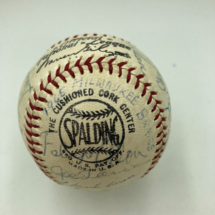 1965 Milwaukee Braves Team Signed National League Baseball JSA COA