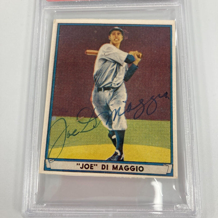 1941 Play Ball Joe Dimaggio Signed 1980's Baseball Card PSA DNA Auto