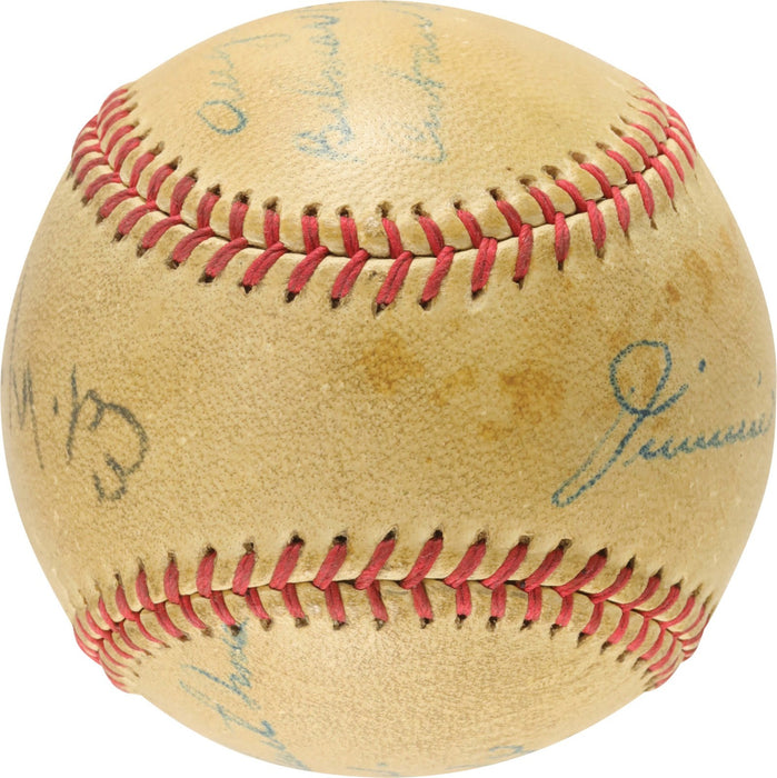 Jimmie Foxx Signed Baseball Displays As Single Signed PSA DNA COA