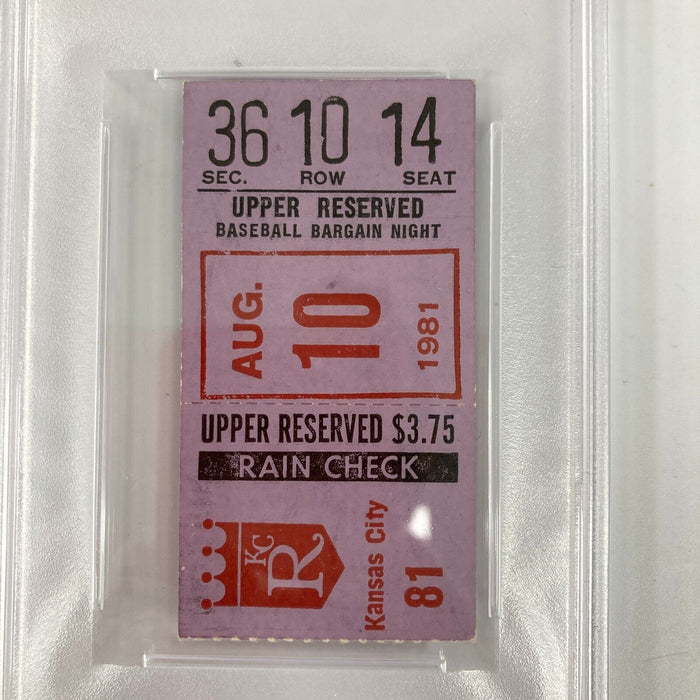 Cal Ripken Jr. MLB Debut Ticket August 10, 1981 PSA 4