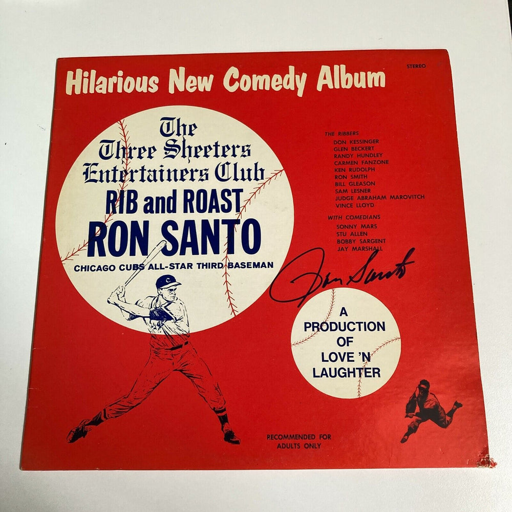 Ron Santo Signed 1973 Rib And Roast Vintage LP Record Chicago Cubs JSA COA