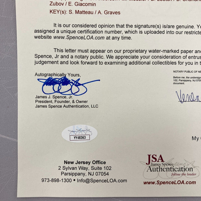 New York Rangers Legends Signed 20x24 Photo Jagr Messier Lundqvist 26 Sigs JSA