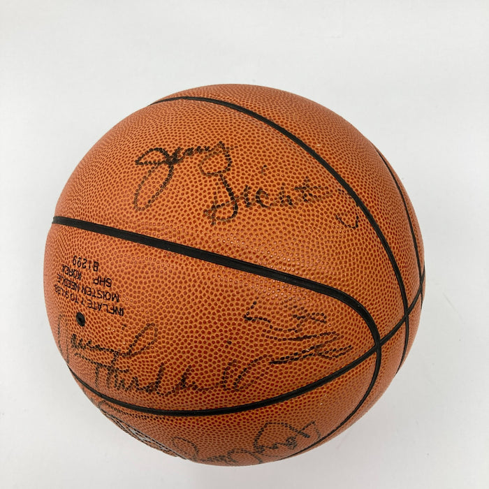 1985-1987 Boston Celtics Team Signed Basketball JSA COA