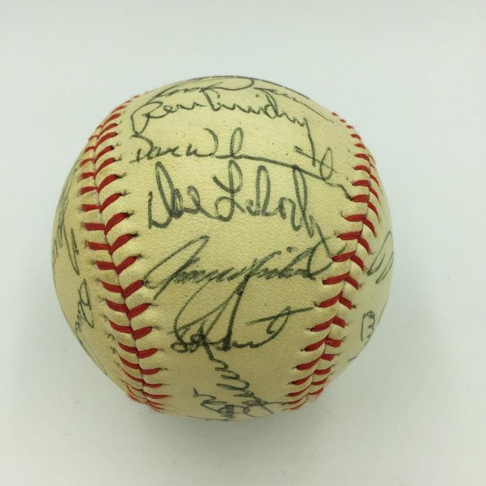 Beautiful 1981 New York Yankees American League Champs Team Signed Baseball JSA