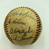 Russ Hodges Harry Caray Ernie Harwell 1953 Giants Broadcast Signed Baseball PSA