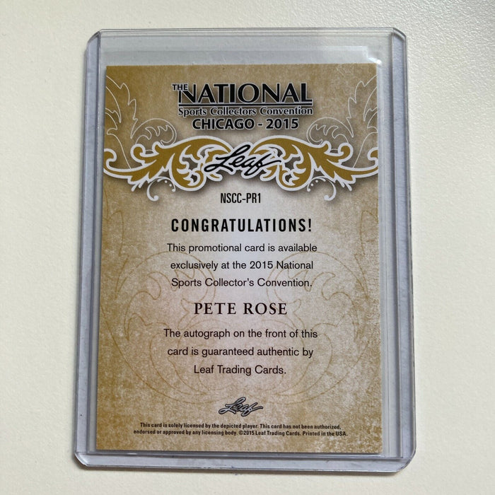 2015 Leaf National Convention Pete Rose Auto #3/5 Signed Baseball Card