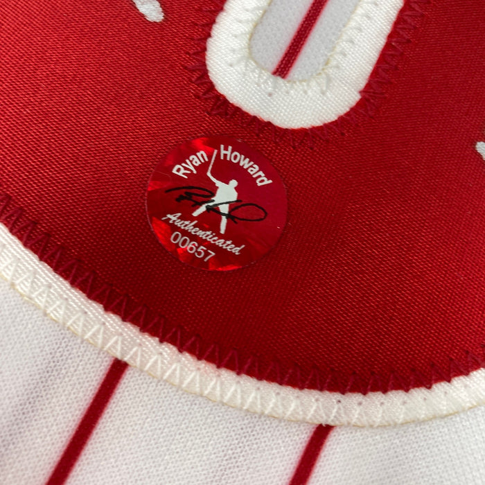Ryan Howard Signed & Inscribed "58 HR's" Philadelphia Phillies Jersey With COA