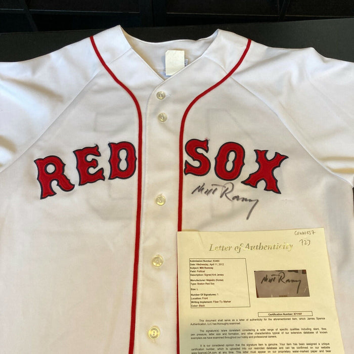 Mitt Romney Signed Authentic Boston Red Sox Jersey With JSA COA US Senator