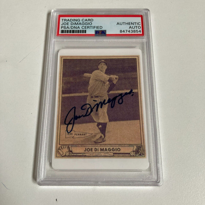 1940 Play Ball Joe Dimaggio Signed Porcelain Baseball Card PSA DNA Auto