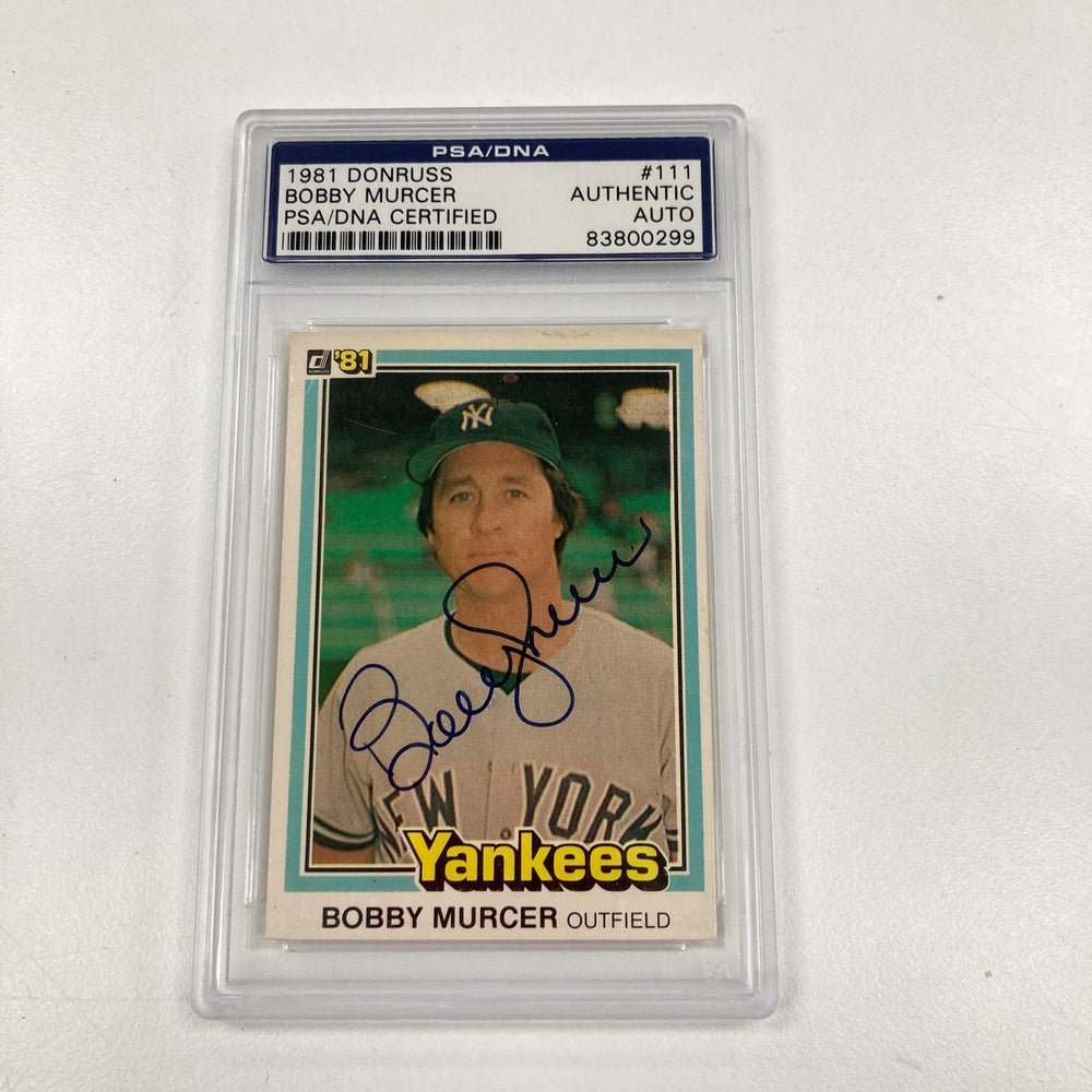1981 Donruss Bobby Murcer Signed Baseball Card Auto PSA DNA