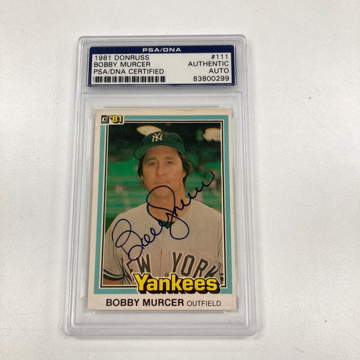 1981 Donruss Bobby Murcer Signed Baseball Card Auto PSA DNA