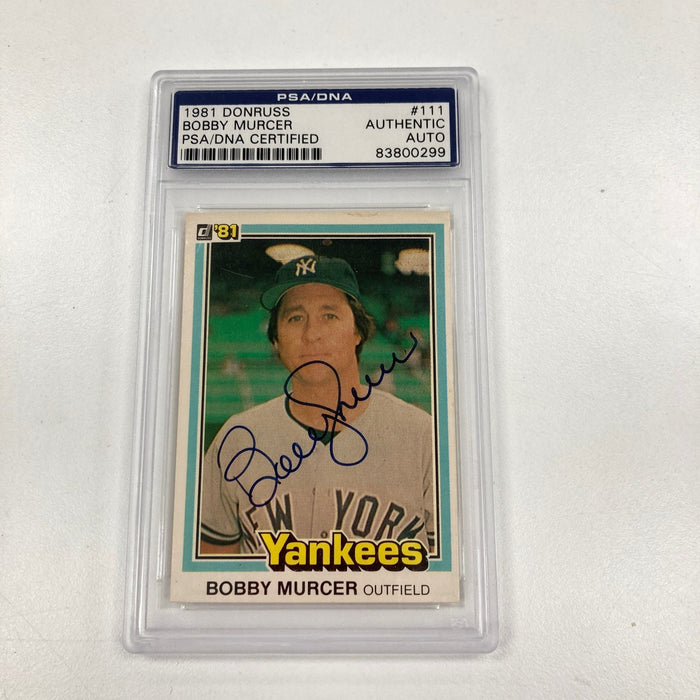 1981 Donruss Bobby Murcer Signed Baseball Card Auto PSA DNA