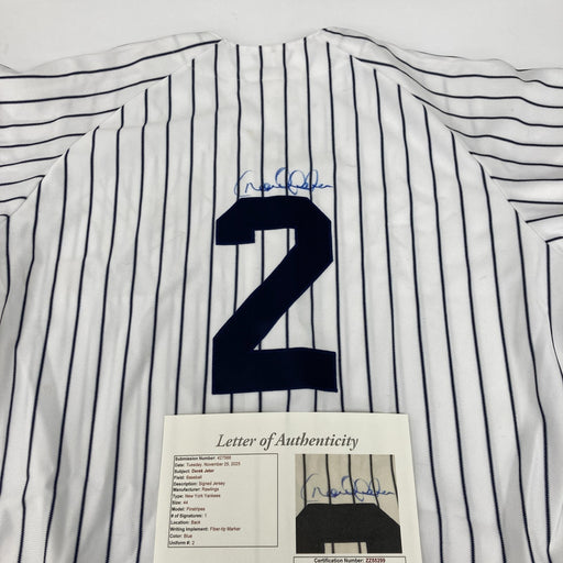 Derek Jeter Signed New York Yankees Rawlings Authentic Jersey JSA COA