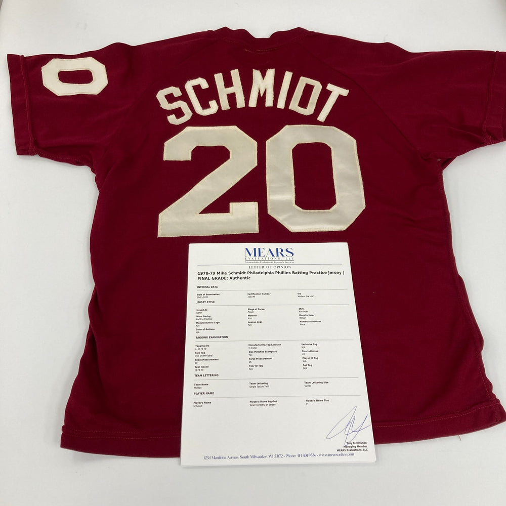 Mike Schmidt 1978 Game Used Philadelphia Phillies Jersey MEARS COA