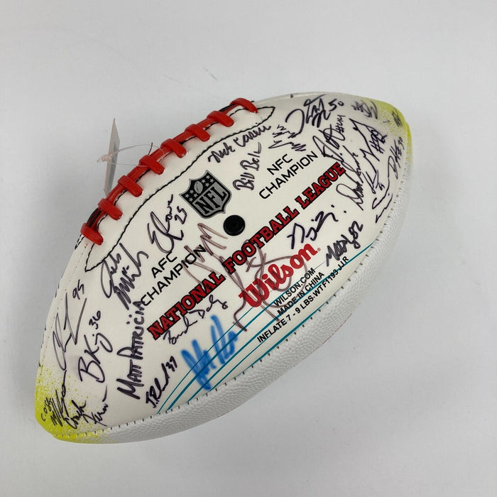 Tom Brady 2016 New England Patriots Super Bowl Champs Team Signed Football JSA