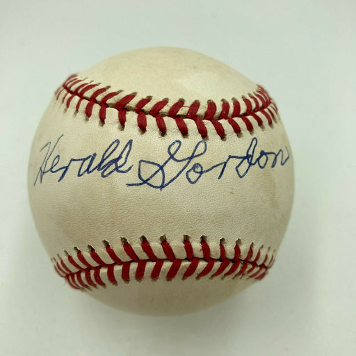 Herald Gordon Negro League Legend Signed Major League Baseball With JSA COA