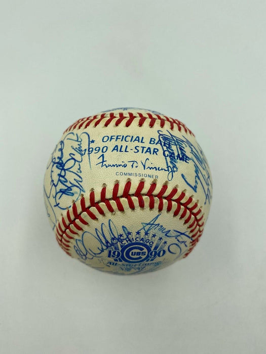 1990 All Star Game Team Signed Baseball Barry Bonds Tony Gwynn Ozzie Smith